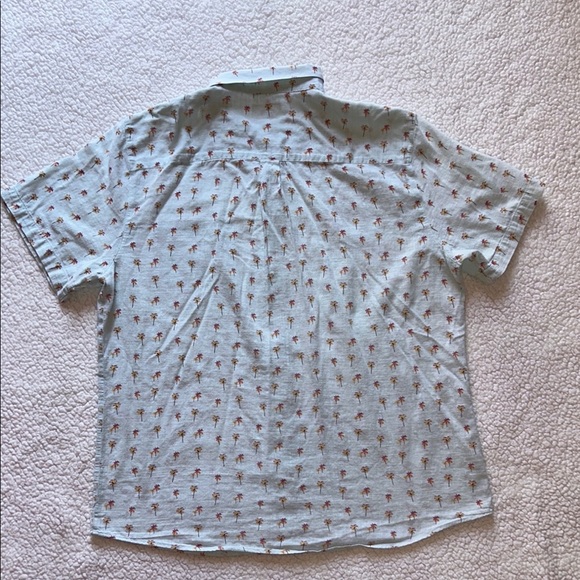 Marine Layer Sky Blue Palm Print Button Down Shirt - Picture 8 of 8